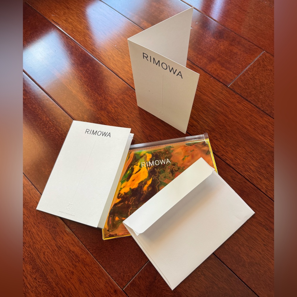RIMOWA Orange Iridescent Pouch & Card